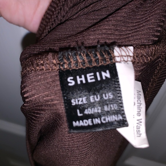 Brown SHEIN Crop Quarter Zip Turtleneck, L - Picture 3 of 3
